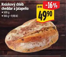 Albert Kváskový chléb cheddar a jalapeño nabídka