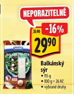 Albert Balkánský sýr nabídka
