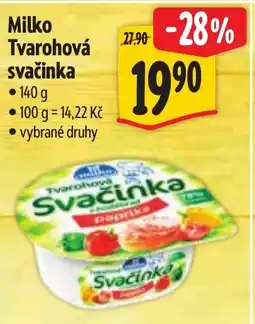 Albert Milko Tvarohová svačinka nabídka