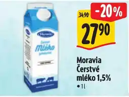 Albert Moravia Čerstvé mléko 1,5% nabídka