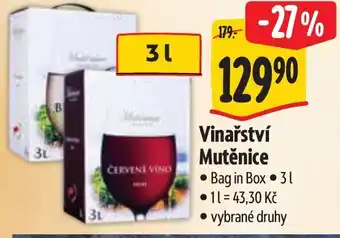 Albert Vinařství Mutěnice nabídka