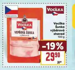 Billa Vocílkova šunka výběrová shaved nabídka