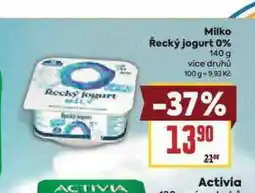 Billa Milko řecký jogurt 0% nabídka