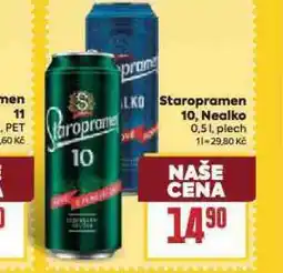 Billa Pivo staropramen nealko nabídka