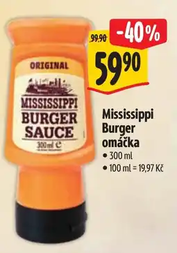 Albert Mississippi Burger omáčka nabídka