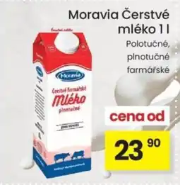 Kubík potraviny Moravia Čerstvé mléko nabídka