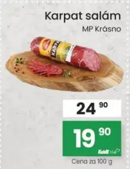 Kubík potraviny Karpat salám nabídka