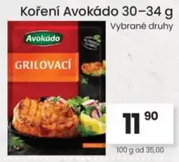 Kubík potraviny Koření Avokádo nabídka