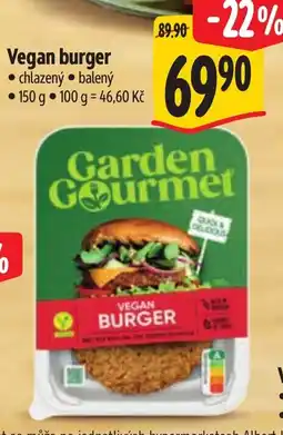 Albert Vegan burger nabídka