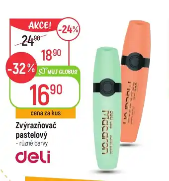 Globus Zvýrazňovač pastelový nabídka