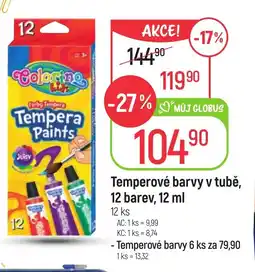 Globus Temperové barvy v tubě, 12 barev nabídka