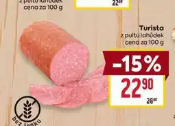 Billa Turista z pultu lahůdek cena za 100g nabídka
