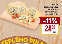 Billa BILLA Císařská Niva 45% t. v s. z pultu lahůdek cena za 100g nabídka