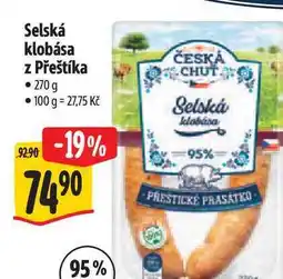 Albert Selská klobása z Přeštíka 270 g nabídka
