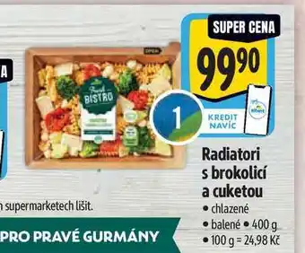 Albert Radiatori s brokolicí a cuketou 400 g nabídka