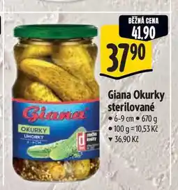 Albert Giana Okurky sterilované 6-9 cm 670 g nabídka