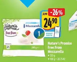 Albert Nature's Promise Free From Mozzarella 120 g nabídka