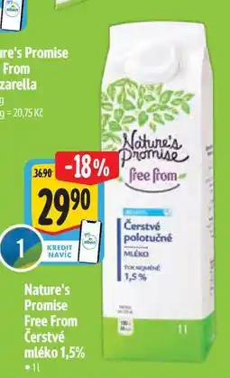 Albert Nature's Promise Free From Čerstvé mléko 1,5% 1 l nabídka