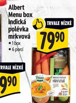Albert Albert Menu box Indická polévka mrkvová 1 box nabídka