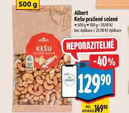 Albert Albert Kešu pražené solené 500 g nabídka
