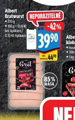 Albert Albert bratwurst nabídka