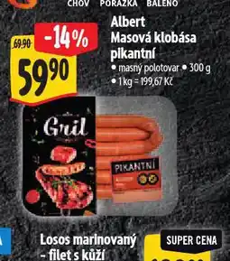 Albert Masová klobása pikant nabídka