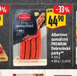 Albert Debrecínské párky nabídka