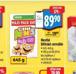 Albert Nestlé dětské cereálie nabídka