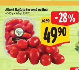 Albert Rajčata červená oválná nabídka