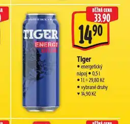 Albert Tiger energy drink nabídka