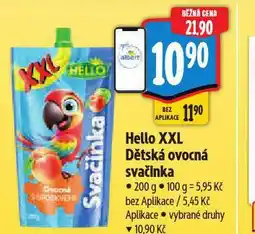 Albert Hello xxl ovocná svačinka nabídka