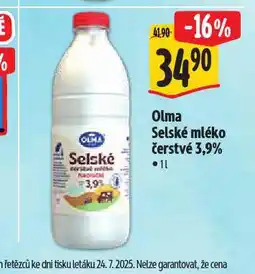 Albert Olma selské mléko 3,9% nabídka