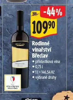 Albert Rodinné vinařství břeclav nabídka