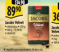 Albert Jacobs velvet mletá káva nabídka
