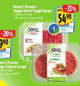 Albert Veggie burger nabídka