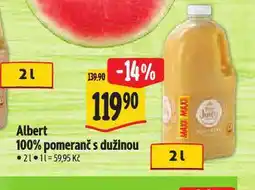 Albert 100% pomeranč s dužinou nabídka