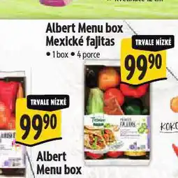 Albert Menu box mexické fajitas nabídka