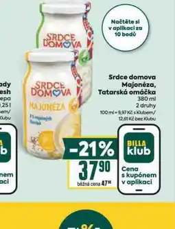 Billa Majonéza, tatarská omáčka nabídka