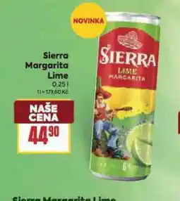 Billa Sierra margharita lime nabídka