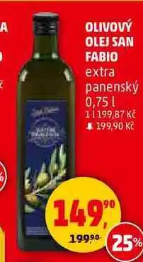 Penny Market OLIVOVÝ OLEJ SAN FABIO extra panenský, 0,75 l nabídka