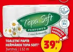 Penny Market TOALETNÍ PAPÍR HEŘMÁNEK TOPA SOFT, 3vrstvý, 8 m, 132 m nabídka