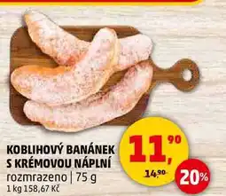 Penny Market KOBLIHOVÝ BANÁNEK S KRÉMOVOU NÁPLNÍ rozmrazeno, 75 g nabídka