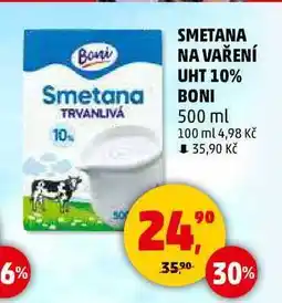 Penny Market SMETANA NA VAŘENÍ UHT 10% BONI, 500 ml nabídka