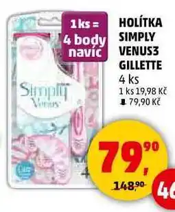 Penny Market HOLÍTKA SIMPLY VENUS3 GILLETTE, 4 ks nabídka