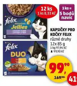 Penny Market KAPSIČKY PRO KOČKY FELIX různé druhy, 12x 85 g nabídka