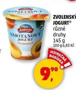 Penny Market ZVOLENSKÝ JOGURT různé druhy, 145 g nabídka
