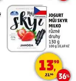 Penny Market JOGURT MŮJ SKYR MILKO různé druhy, 130 g nabídka