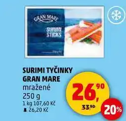 Penny Market SURIMI TYČINKY GRAN MARE mražené, 250 g nabídka