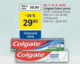 Tesco Colgate Zubní pasta, 75 ml, vybrané druhy nabídka