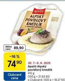 Tesco Apetit Alpský povidlový knedlík, 410 g nabídka